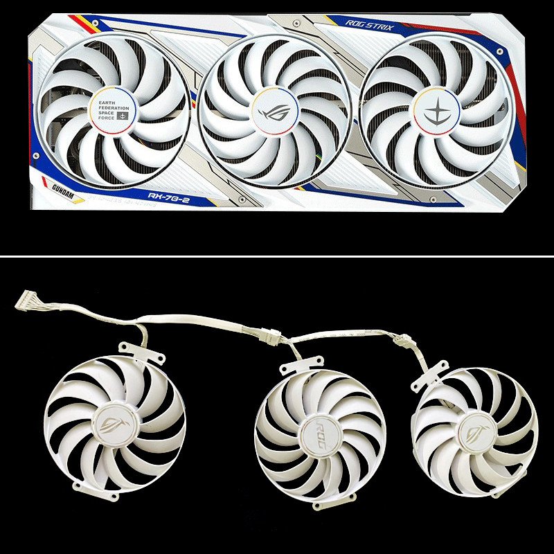 95MM 7PIN CF1010U12S ROG RTX3090 3080 3070 GPU FAN For ASUS ROG Strix RTX 3070 3080 Ti 3090 White OC