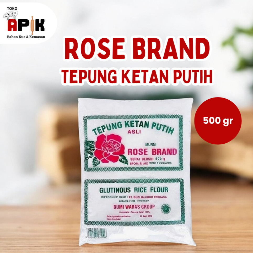 

ROSE BRAND TEPUNG KETAN PUTIH 500GRAM / TEPUNG KETAN ROSE BRAND 500GR