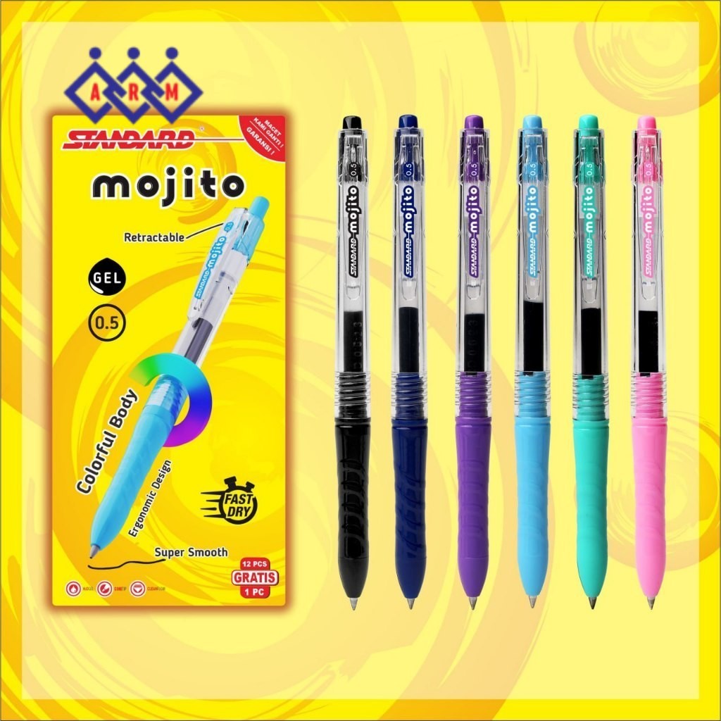 

Pulpen Standard MOJITO Gel 0.5 mirip KOKORO (1PCS) ++ Best Seller