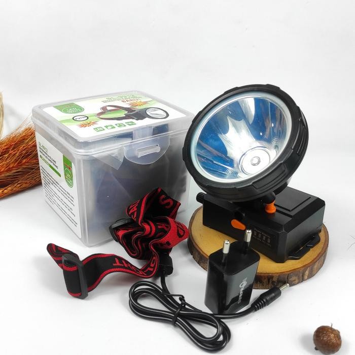 New Senter Kepala Headlamp Sunpro SL- 9912 Putih 10Watt Charger Original