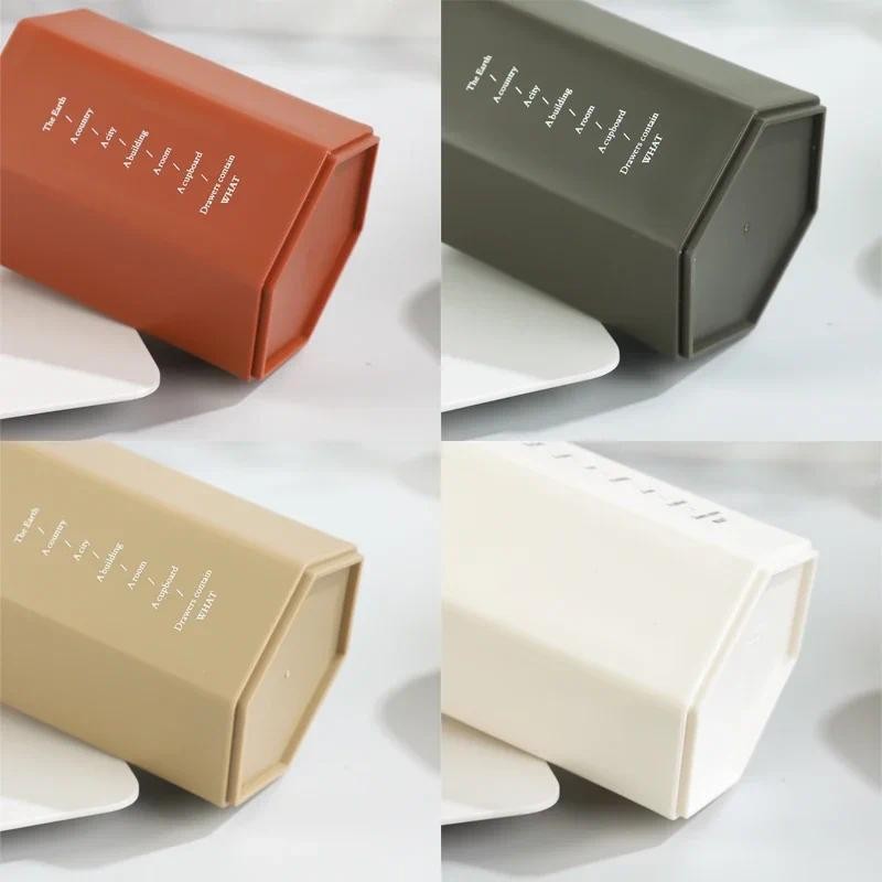 

Simple Solid Hexagon Shaped Pen Holder Desktop Organizer School Office Pencil Holder Stationery Storage Box Container Gift