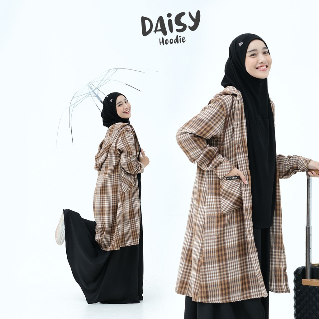 ROKUROKU.ID | Daisy - Hoodie Wanita Jaket Flannel Premium