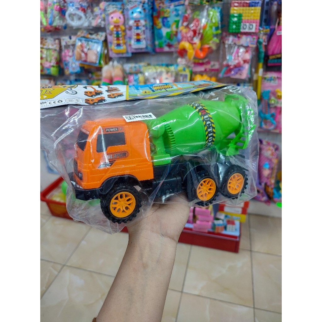 DBM 1 Mainan Mobil Truck Dorong Plastik Mobil Truck Molen Dump Untuk Anak