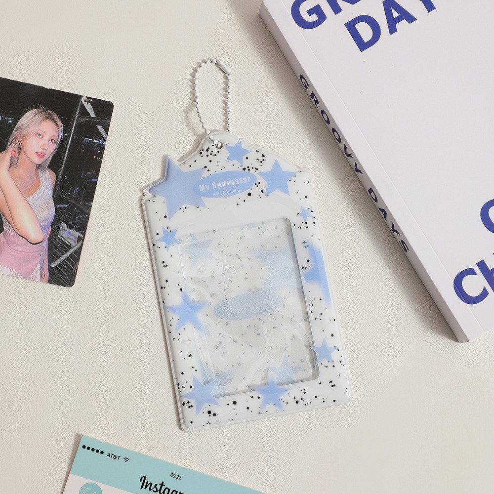 

KPOP Photocard Holder 7.62cm Colorful Stars Design Protective Stationery Card Sleeve for Cell Phones & Accessories