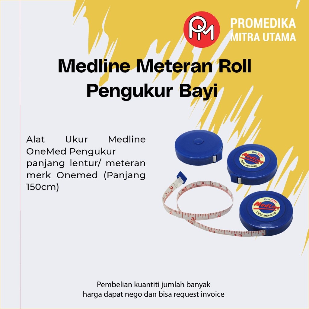 Metlin Metline Medline Meteran Roll Pengukur Bayi Onemed | Alat Pengukur Bayi