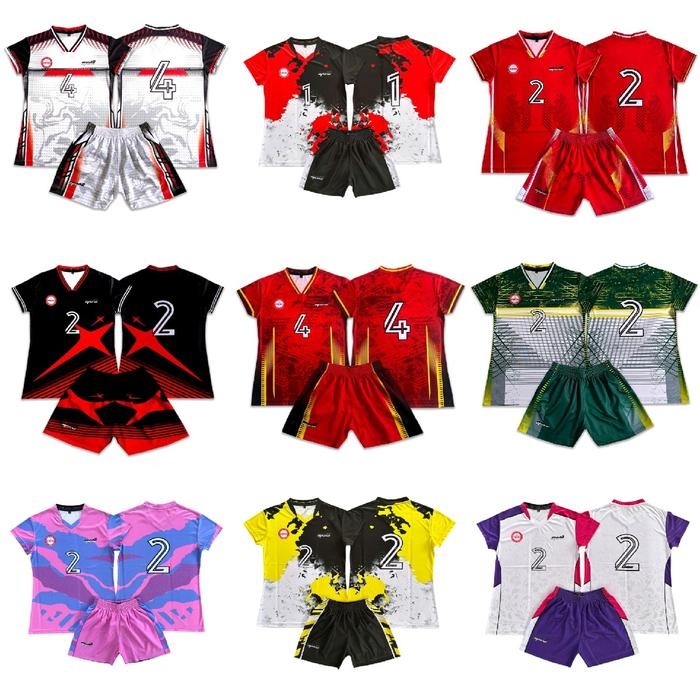 Stelan Voli Wanita Full printing Set celana jersey cewek full print Sport Baju Olahraga - STELAN 41,