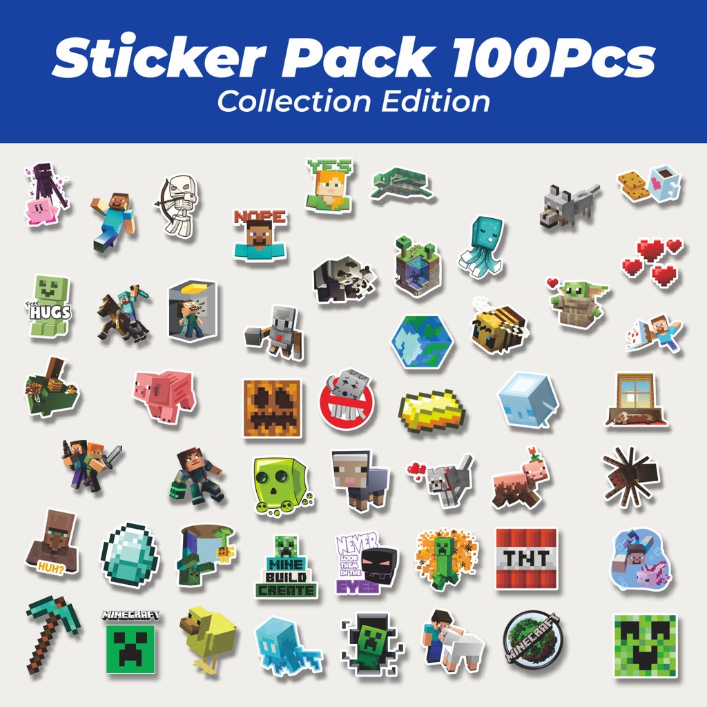 

Hot Stiker Kartun Minecraft Stiker Lucu Anti Air Stikers Berperekat Waterproof Sticker Decal Buat Motor Helm Buku Journal Koper Casing HP Laptop Botol Minum