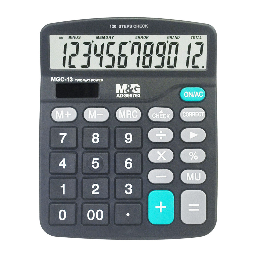 

Kalkulator Step & Check 120 Calculator 12 Digit MGC-13 M&G ADG98793