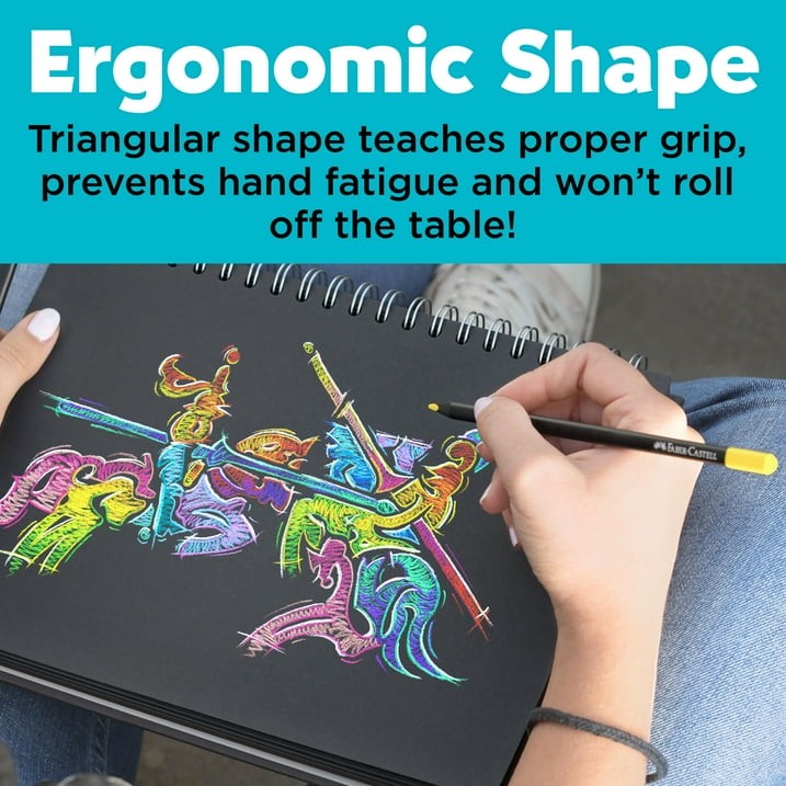 

Faber-Castell Black Edition Color Pencils: 100 Count Tin, Art Colored Pencils for Adult Coloring