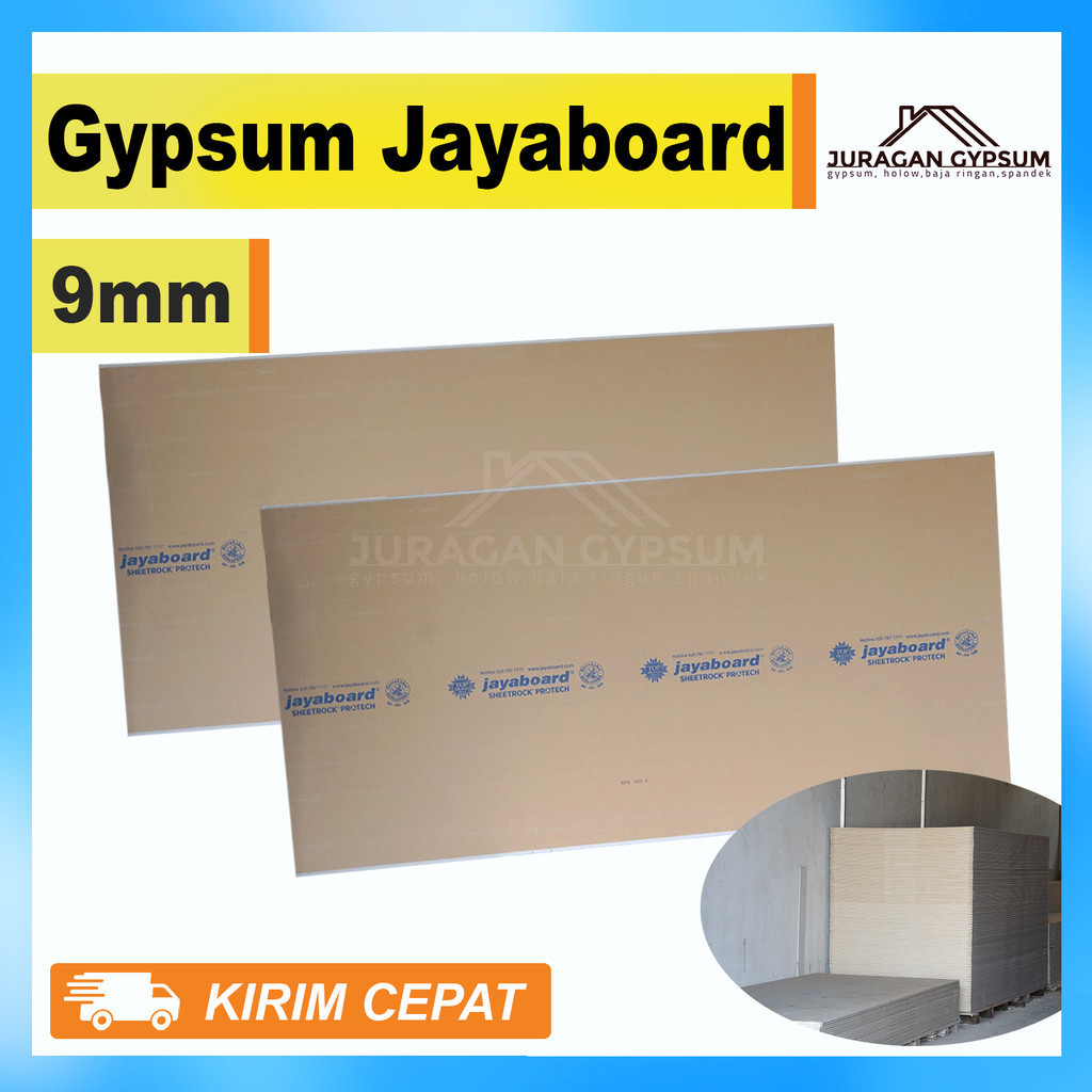 gypsum jayaboard 9mm / Gipsum Jaya 9 mm / papan jaya board sheetrock