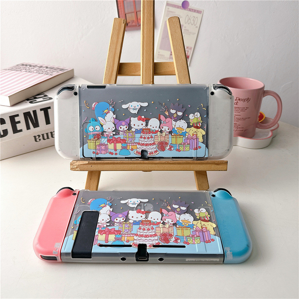 Hello Kitty Soft TPU Skin Protective Case for Nintendo Switch NS Oled Joy-Con Controller Protection 