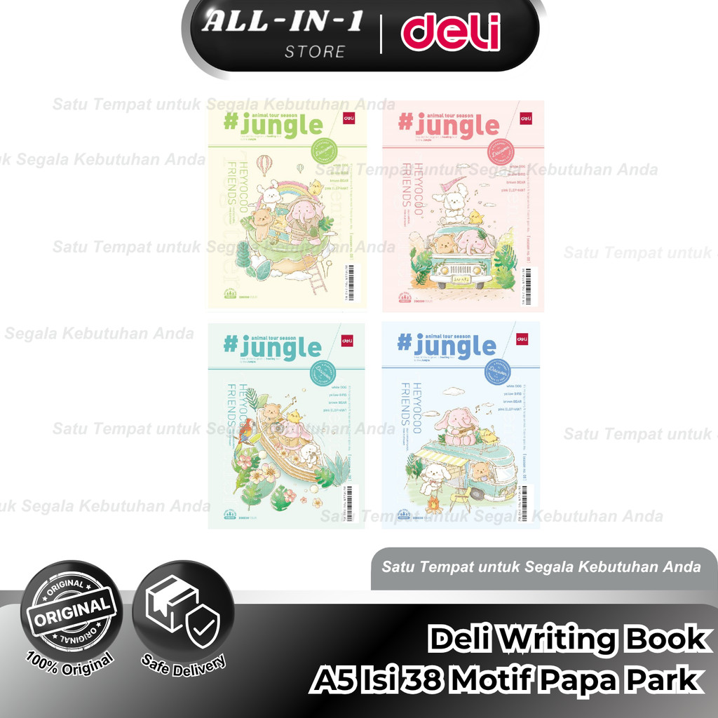 

Deli Writing Book / Notebook / Buku Tulis Sekolah A5 – 38 Lembar | CNA538- 635