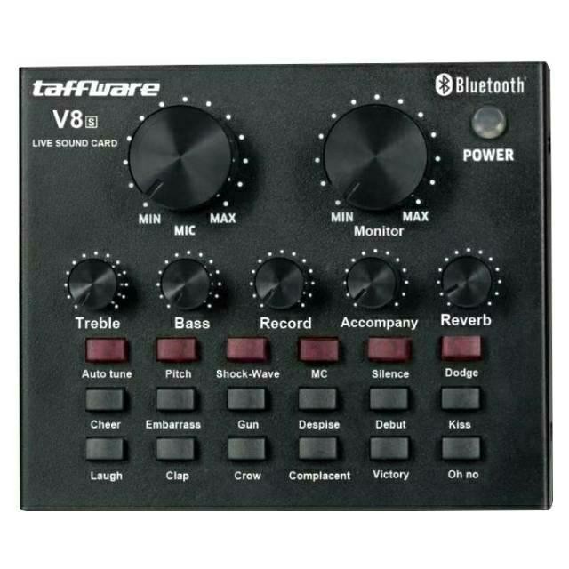 Mixer Amplifier Mini Paket Mic Wireless Karaoke Tafstudio v8+ - MIXER