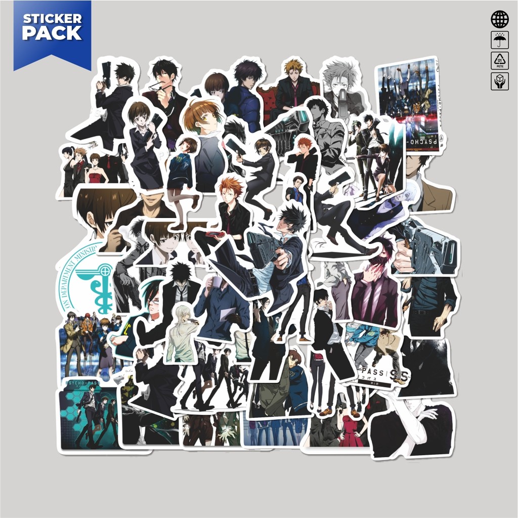 

[100PCS]Stiker Pack Stiker Anime Psycho Pass (Saiko Pasu) Sticker Aesthetic Vinyl Anti Air Dekorasi Sticker Laptop Buku Journal Koper Helm Casing HP Gitar Helm Skateboard