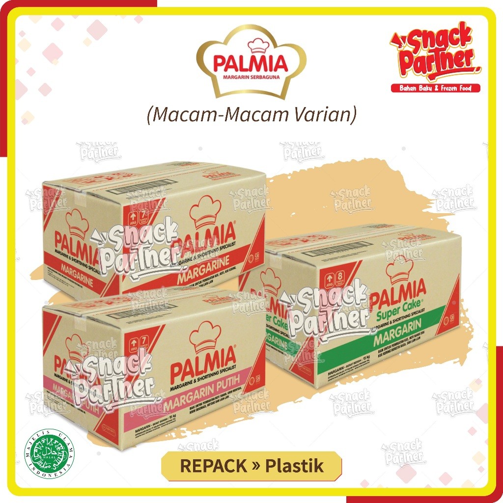 

PALMIA | SUPER CAKE MARGARIN / PUTIH / KUNING Repack Kiloan 250 500 GR / 1 KG - Margarine Shortening Butter Mentega
