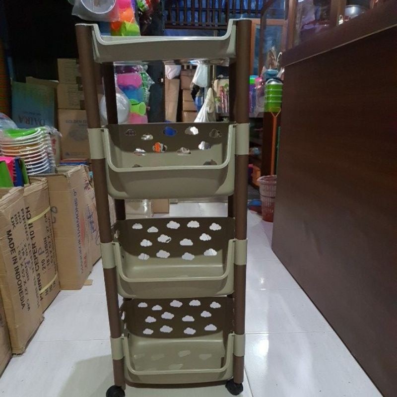 Rak buena soso susun 4  beroda (3 rak + 1 nampan)CO