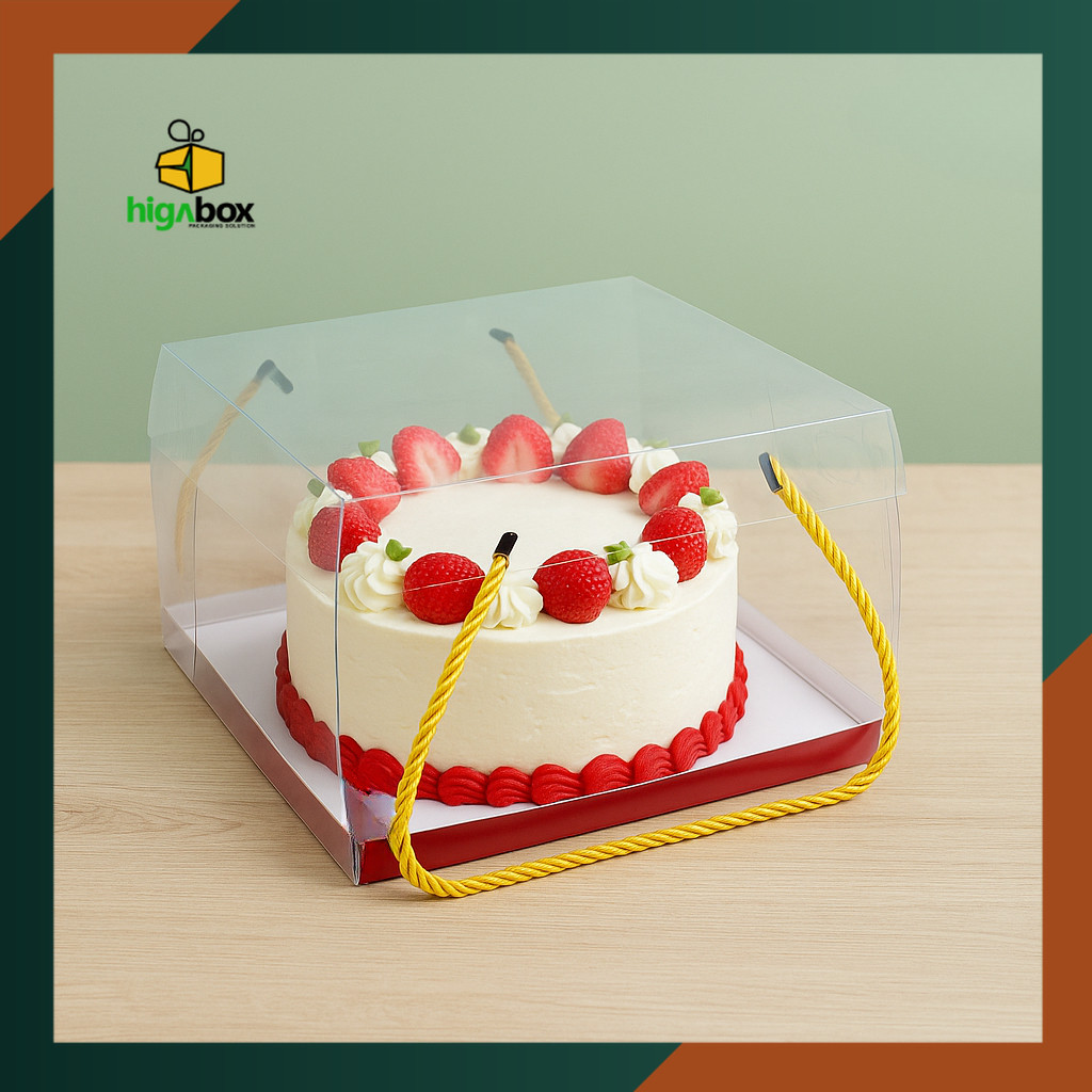 

Kotak Mika Tali / Box Mika Transparan / Mika Kue / Kotak Mika Transparan / Box Hampers / Box Mika Tali / Box Cake Handle Tali / Box Mika Handle | HD10P-A