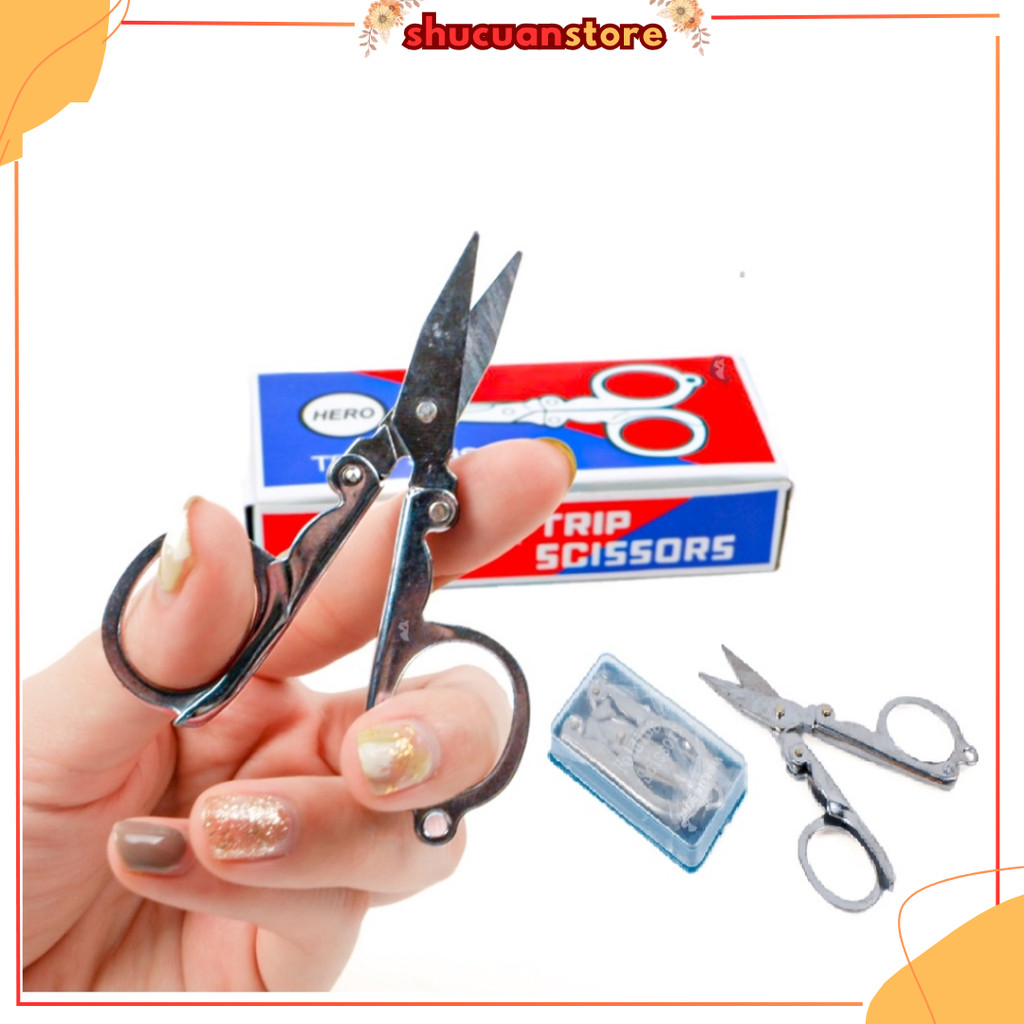 

SH GUNTING KECIL LIPAT SATUAN HERO TRIP SCISSORS Gunting Lipat Mini Stainless Tajam PR096