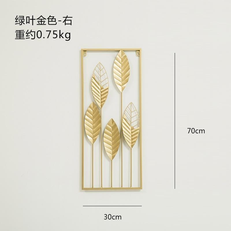 BIG PROMO Bingkai Hiasan Dinding Logam Emas / Daun Emas Ginkgo Biloba / Hiasan Dinding Skandinavia /