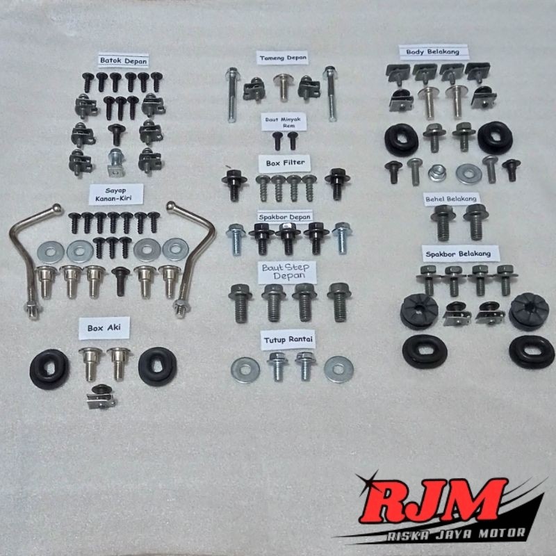 Baut Full Set Cover Bodi Body Honda Supra Double XX / Supra V 100cc Lengkap