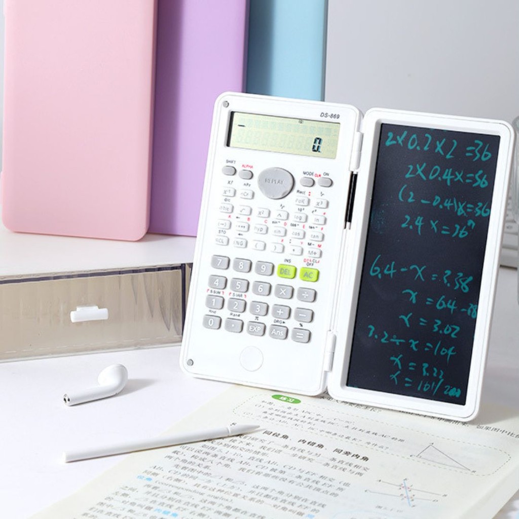 

[GROSIR ATK] KALKULATOR SCIENTIFIC FOLDABLE 2IN1 DENGAN WRITING PAD UNTUK MEMBANTU MENGHITUNG