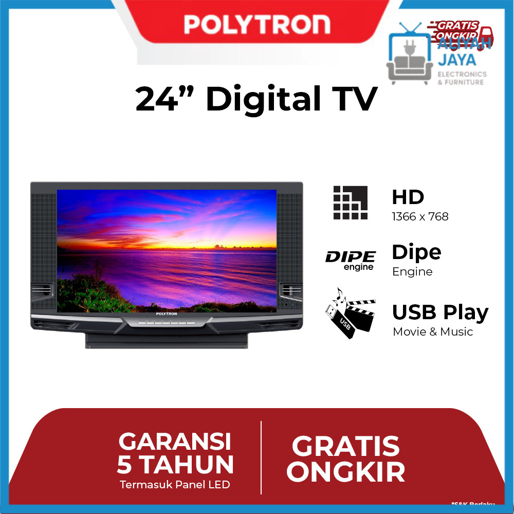 POLYTRON DIGITAL TV 24"  PLD 24V223