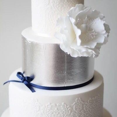 

NG EDIBLE SILVER LEAF 11x11 cm silver dapat dimakan hias kueNG