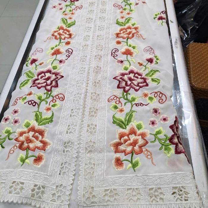 Bahan kebaya bordir suji , bahan kebaya ceruty babydol , bahan kebaya bordir bukittinggi - putih, At
