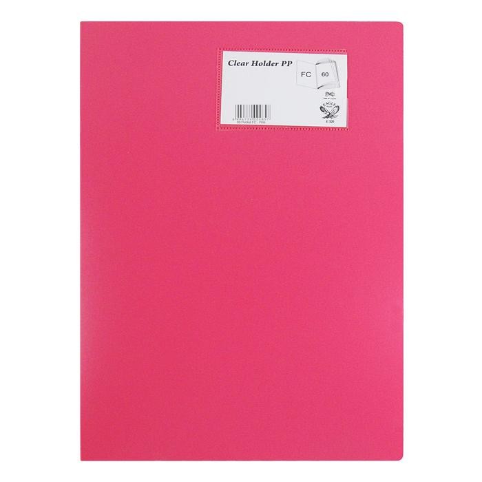 

【YANA-M】COD!!! Dokumen Keeper / Clear Holder / Document Keeper / Display Book EAGLE A4 / F4 60 Pocket - PINK, A4