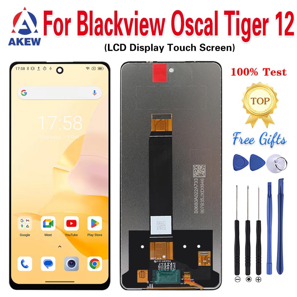 AKEW  al For Blackview Oscal Tiger 12 LCD Display 100% Test OSCAL Tiger12 Touch Screen Digitizer Ass