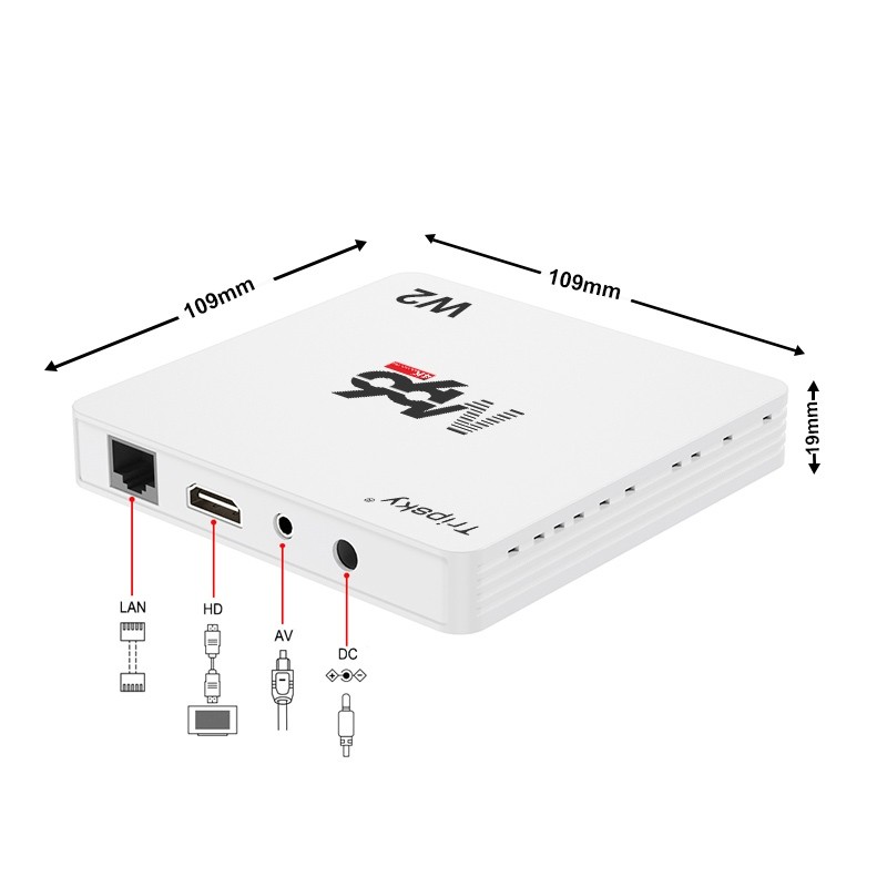 TERLARIS Tripsky M96 Android Tv Box M96W2 Smart Tv Box Android 11 4GB RAM 32GB ROM WIFI 4K Digital S