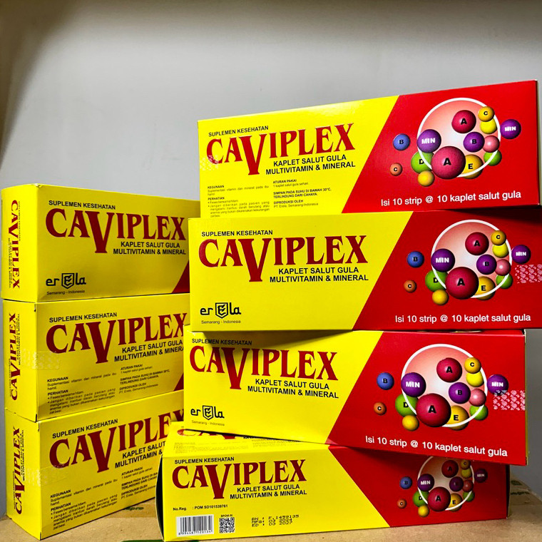 Caviplex 1 Box 10 Strip Multivitamin Stamina Tubuh