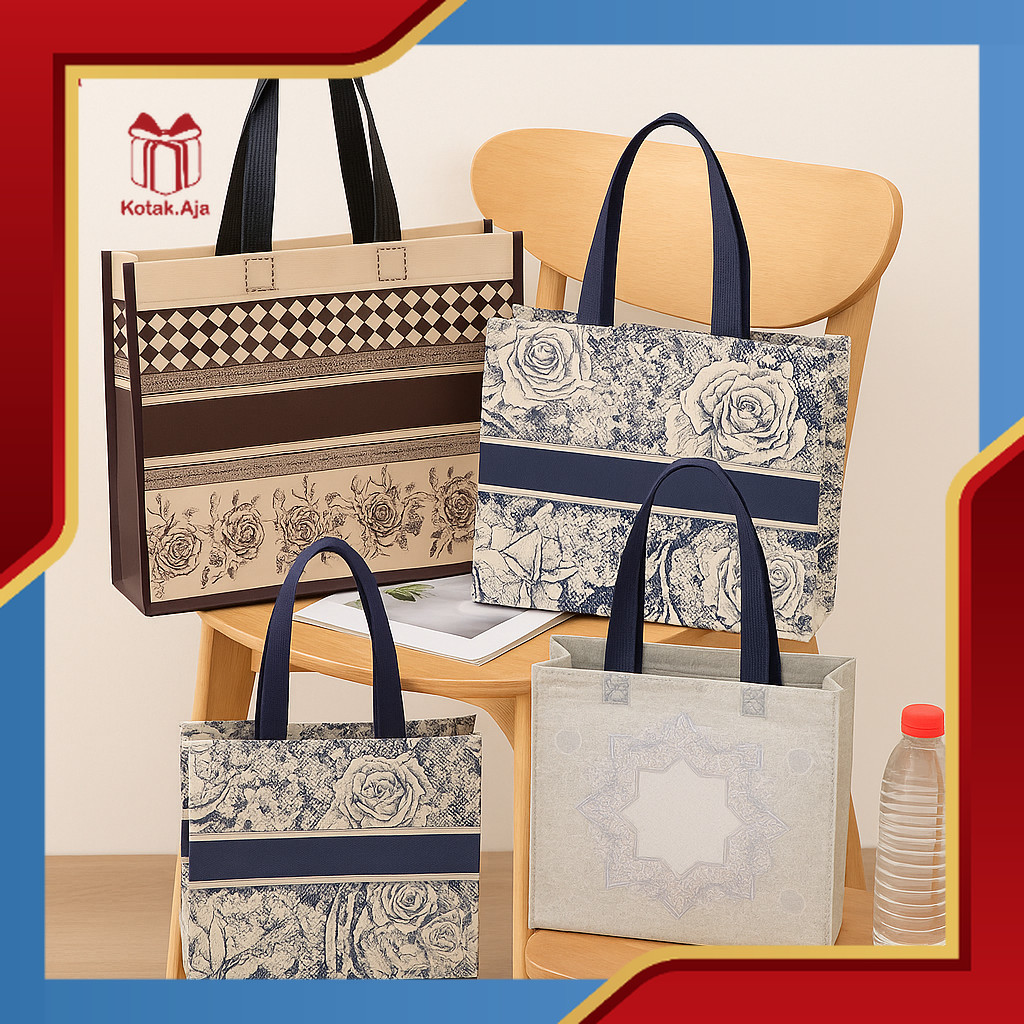 

Tas Spunbond / Goodie Bag Spunbond / Spoundbond Bag / Tas Belanja Spunbond Model Kotak Box Kantong I B