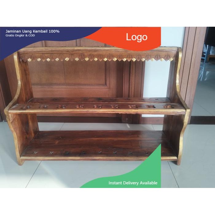 Jagrak Keris Kecil untuk 18 Pcs Pusaka Keris AF12