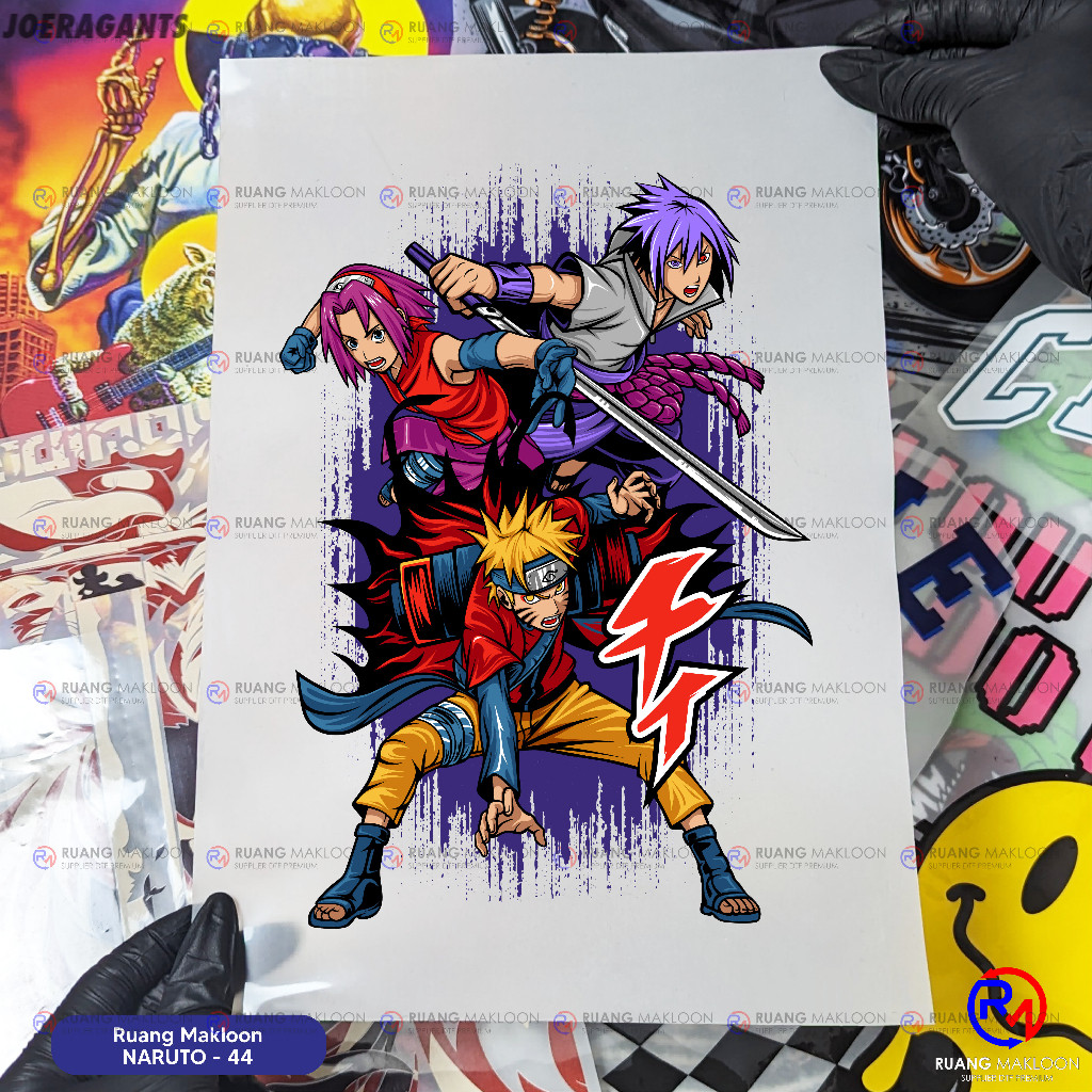 Sablon Setrika Sablon DTF Satuan A4 Anime Naruto - SIAP PRESS