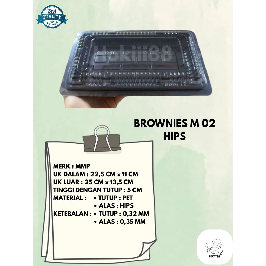 [50 PCS] Mika Brownies M + tutup / Tray Brownies Medium Tebal Tahan Panas / Tray Kue Brownies Sedang