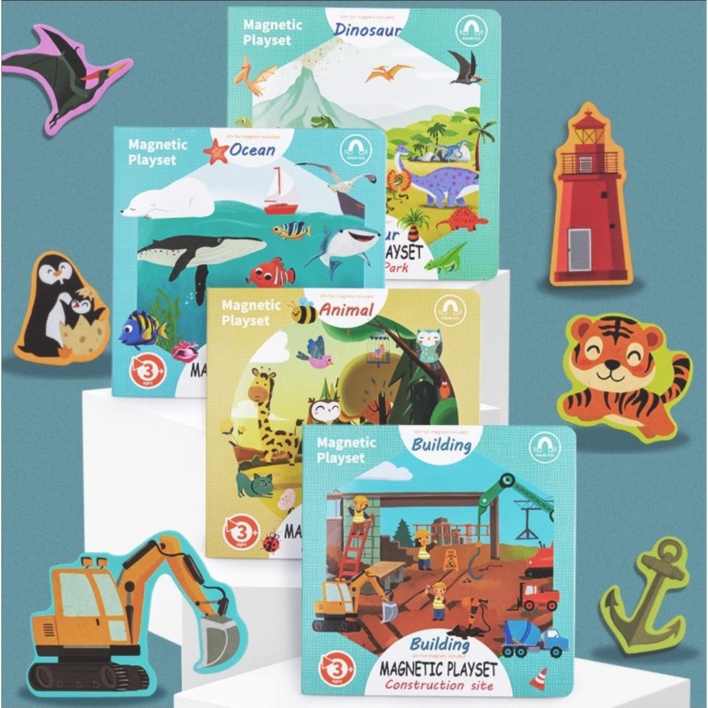 

Buku Stiker Magnet Anak/Magnetic Sticker Book/Buku Menempel Mainan Edukasi Kualitas Premium