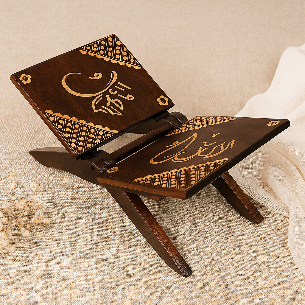 REKAL TEMPAT MEMBACA AL QURAN KAYU JATI ASLI