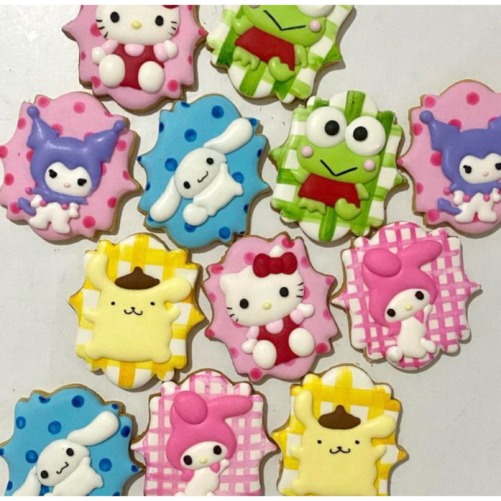 

Sanrio Melody Keroppi Hello Kitty Cookies Character - Sugar Cookies / Decorated Cookies / Kukis Hias