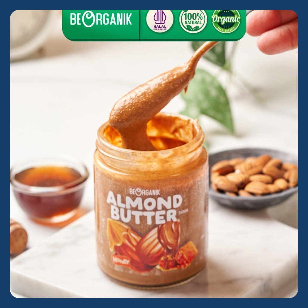 

Beorganik Roasted Almond Butter / Selai Almond 260Gr (Unsweetened, Gluten Free,Vegan)