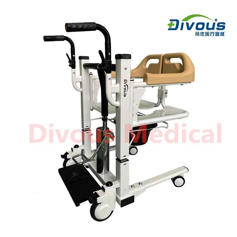 Hydraulic Patient Lift Transfer Chair for Home Transfer Nursing Chair Lifter Wheelchair Patient Lift