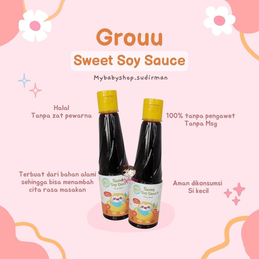 

Grouu Cooking Sauces - Soy Sauce Kecap Manis 145ml - Kecap manis Tanpa Msg