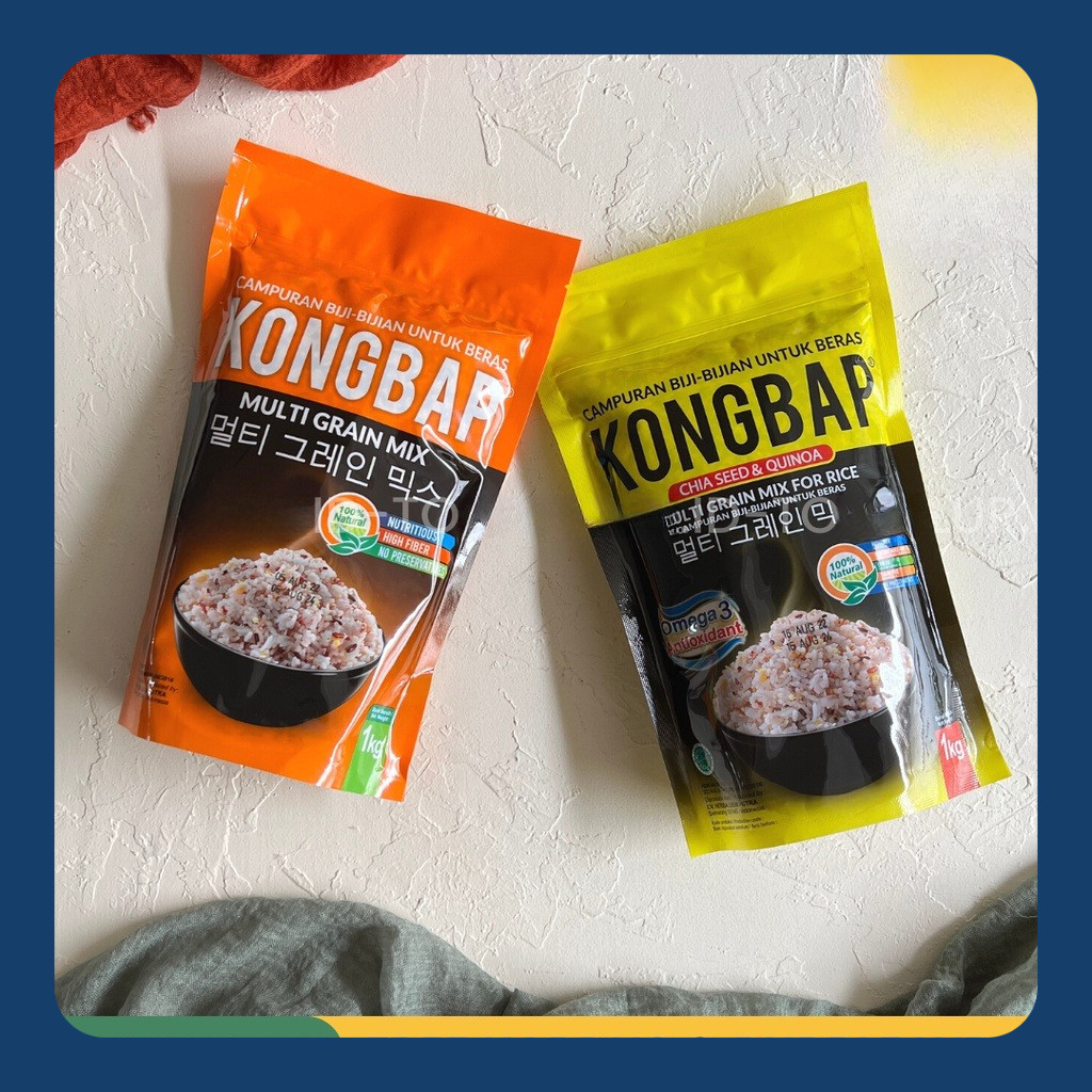 

KongBap MultiGrain Mix Beras Organik - 1KG | Natural Super Food - Campuran Nasi HALAL ORGANIC SEHAT