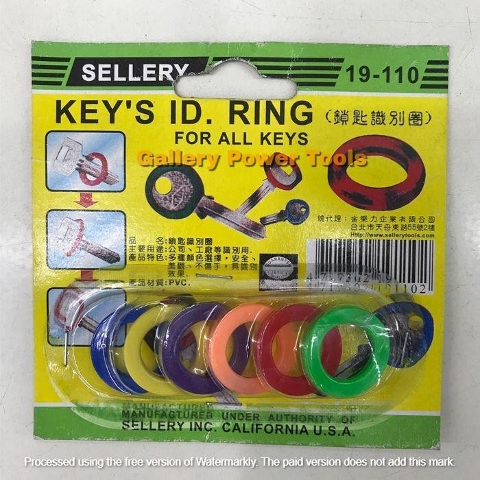 

Penanda Kunci 1" Sellery 19-110 Identification Key Ring 6pcs