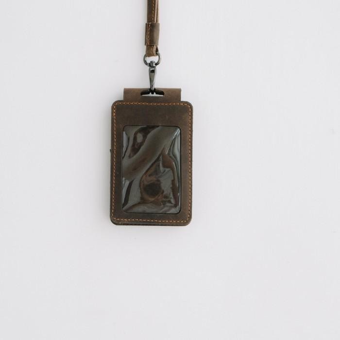 

Alona Leather Id card Berly landyard Kulit Sapi Asli Model Kalung - Cokelat