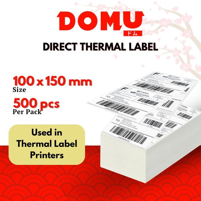 

Kertas Sticker Label Thermal Resi 100x150 mm Lipat | Isi 500 Lembar per Pack