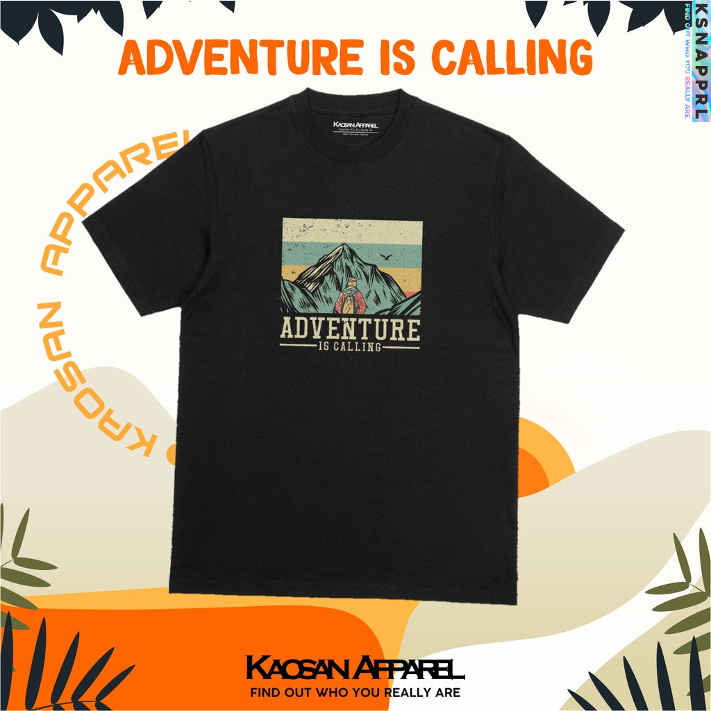 Kaos Pendaki Gunung "Adventure Is Calling" - Kaos Pendaki Gunung/kaos Pendaki/Kaos Pendaki Indonesia