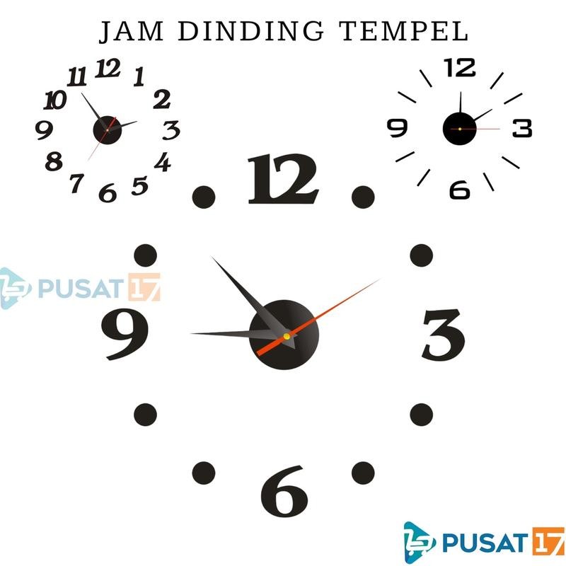 

PUSAT17 JAM DINDING TEMPEL DIY ANALOG 3D MODERN / JAM DINDING TEMBOK / JAM DINDING HOOK GIANT CLOCK