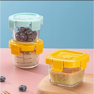 Baby food container Wadah Mpasi Kaca Penyimpanan Mpasi Glass Baby Food Container Kotak Mpasi Kaca BP