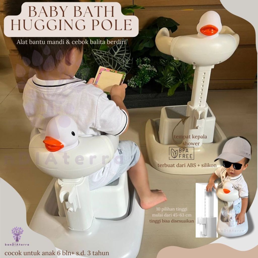 BABY STANDING BATH HUGGING POLE/ alat bantu mandi & cebok  bayi balita berdiri / Alat Mandi Berdiri 